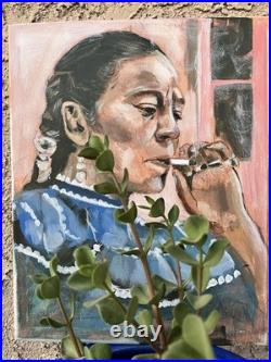 Frida Kahlo Art Painting Mexican Art Acrylic on Canvas 24x36 DLAS Frida Kahlo Art Painting Mexican Art Acrylic on Canvas 24x36 DLAS