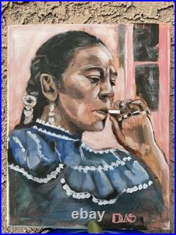 Frida Kahlo Art Painting Mexican Art Acrylic on Canvas 24x36 DLAS Frida Kahlo Art Painting Mexican Art Acrylic on Canvas 24x36 DLAS