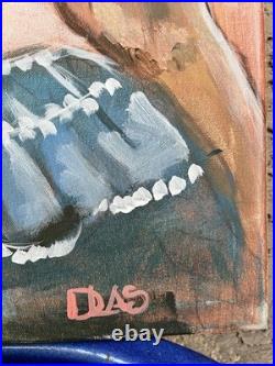 Frida Kahlo Art Painting Mexican Art Acrylic on Canvas 24x36 DLAS