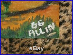 GG Allin The 18th Hole Painting 1991 Extremely Rare