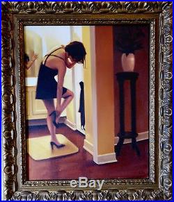 GORGEOUS Framed Original Oil Painting on Canvas By Carrie Graber Late Night