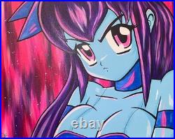 GTA Princess Robot Bubblegum Acrylic Painting 20x16