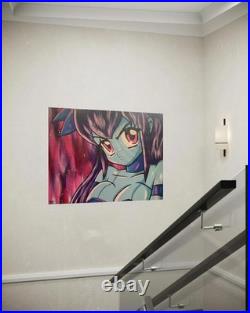 GTA Princess Robot Bubblegum Acrylic Painting 20x16