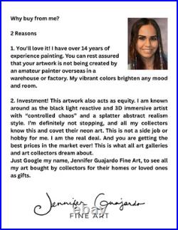 GUAJARDO Original Expressionism Butterfly 14X11 Canvas Signed Art