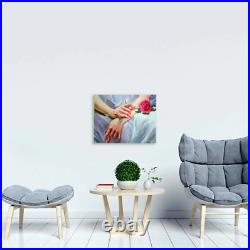 Gentle Hands with Rose Painting Original Art Oil Painting Woman Figure Art