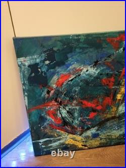 Geometric Gorgeous Original Art On Canvas Modern Acrylic Contemporary Outsider