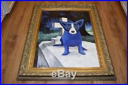 George Rodrigue Blue Dog Original 1995 Acrylic on Canvas Cajun Graveyard