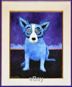 George Rodrigue Blue Dog Original Oil On Linen 1991 One Of A Kind Rare Painting