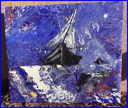 Gino Hollander ORIGINAL signed 2011 acrylic on canvas 23x20 unframed