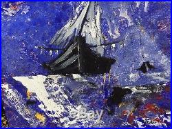 Gino Hollander ORIGINAL signed 2011 acrylic on canvas 23x20 unframed
