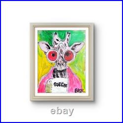 Giraffe Therapist Abstract Expressionist Original Painting Canvas Giraffe Therapist Abstract Expressionist Original Painting Canvas