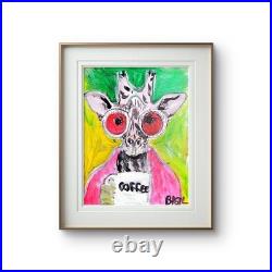 Giraffe Therapist Abstract Expressionist Original Painting Canvas Giraffe Therapist Abstract Expressionist Original Painting Canvas
