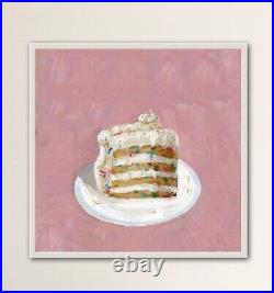 Give Them Cake Art Framed Print on Canvas Framed by Apple Pie Modern Art