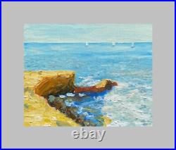 Gorgeous Oil Painting. Sunset Cliffs San Diego. Original. Impressionist Art