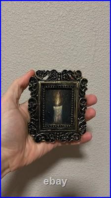 Gothic Framed Original oil painting Candle on canvas impressionism art