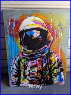 Graffit pop art Astronaut acrylic on canvas