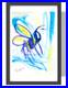 Guajardo-Art-Bee-and-Blue-Swirls-9X6-Paper-Abstract-Neon-Expressionism-01-np