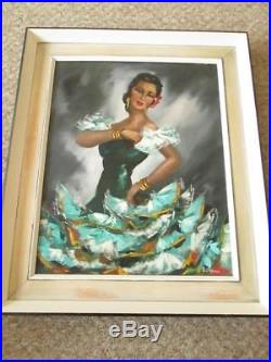 Gudrun (Barbara) Sibbons German (b, 1925) Original Oil on Canvas Flamenco Dancer