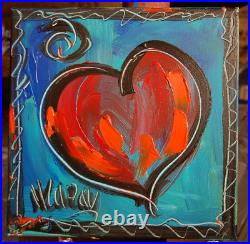 HEART PAINTING Abstract Pop Art IMPRESSIONIST Canvas Gallery GG87TT
