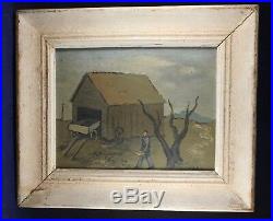HERMAN MARIL Original Framed Oil On Canvas THE FARMER Artwork Signed1939 OBO