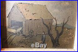 HERMAN MARIL Original Framed Oil On Canvas THE FARMER Artwork Signed1939 OBO