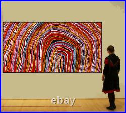 HUGE 190cm by 90cm Dot Painting, Original Abstract Contemporary Aboriginal style