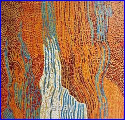 HUGE 90cm by 90cm Dot Painting, Original Abstract Contemporary Aboriginal style
