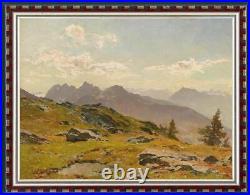 Hand painted Oil painting original Art Landscape Mountain on canvas 30x40