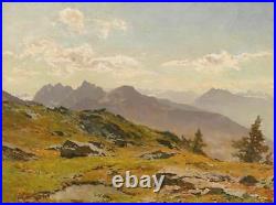 Hand painted Oil painting original Art Landscape Mountain on canvas 30x40