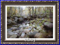 Hand painted Oil painting original Art Landscape Rock on canvas 24x36