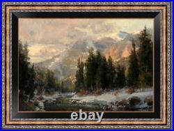 Hand painted Oil painting original Art Landscape Tree on canvas 24x36