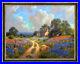 Hand-painted-Oil-painting-original-Art-Landscape-safflower-on-canvas-36x48-01-sx