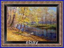 Hand painted Oil painting original Art Landscape tree on canvas 24x36