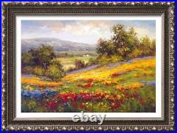 Hand painted Original Oil Painting Landscape art tree Flower on canvas 24x36