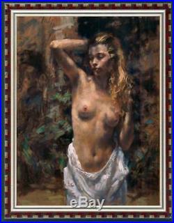 Hand-painted Original Oil Painting art Impressionism nude girl on canvas 24x36