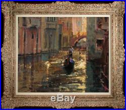 Hand-painted Original Oil painting art Impressionism Landscape Venice on Canvas