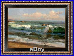 Hand-painted Original Oil painting art Impressionism seascape on Canvas 24X36