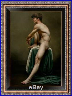 Hand-painted Original Oil painting art gay young male nude on Canvas 24X36