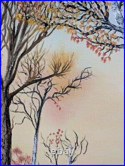 Handmade Nature Wall Art on Canvas Winter Art 2016 Inches One of a Kind