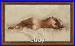 Handmade Original Oil Painting art female women girl on canvas 24X40