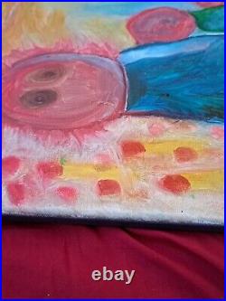 Handpaint oil, abstract expressionism, Trippy aliens, OOAK, GIFT, supt my art withprcH
