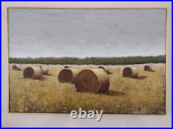 Harvest Fields acrylic painting on canvas by original artist 24x36