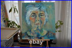 Helen Harkaspi Original Portrait Faces Series Oil Painting 18X20 inches Art #14
