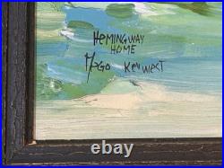 Hemingway Home original oil on canvas, Signed by artist DEGO, antique frame