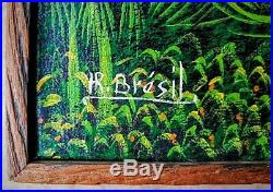Henry Robert Bresil Original Oil on Canvas Painting by Late Haitian Master