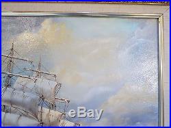 Herb Hewitt Original Oil Painting Ship Oil on Canvas Framed LISTED ARTIST