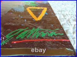 High-end wall art Gathman Acrylic on canvas Lot of (3) Signed OOAK
