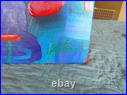 High-end wall art Gathman Acrylic on canvas Lot of (3) Signed OOAK