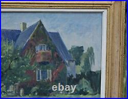 House With A Garden Interesting Oil Painting On Canvas