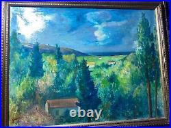 Huge Edwin Booth Grossman (1887 1957) Landscape Scene Oil Painting Framed